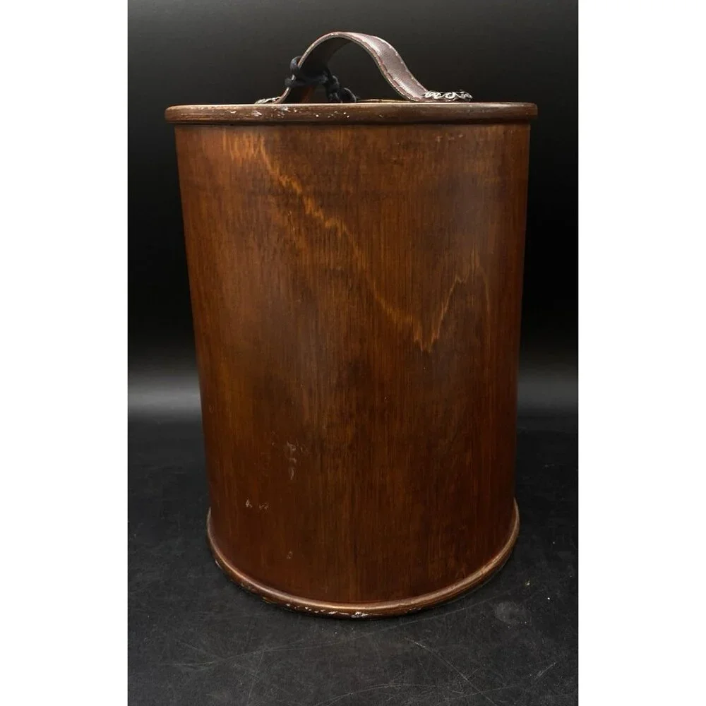 Pyrat Rum Decanter Bottle XO Buddha Wooden Box Roll Door Display Handle Badge